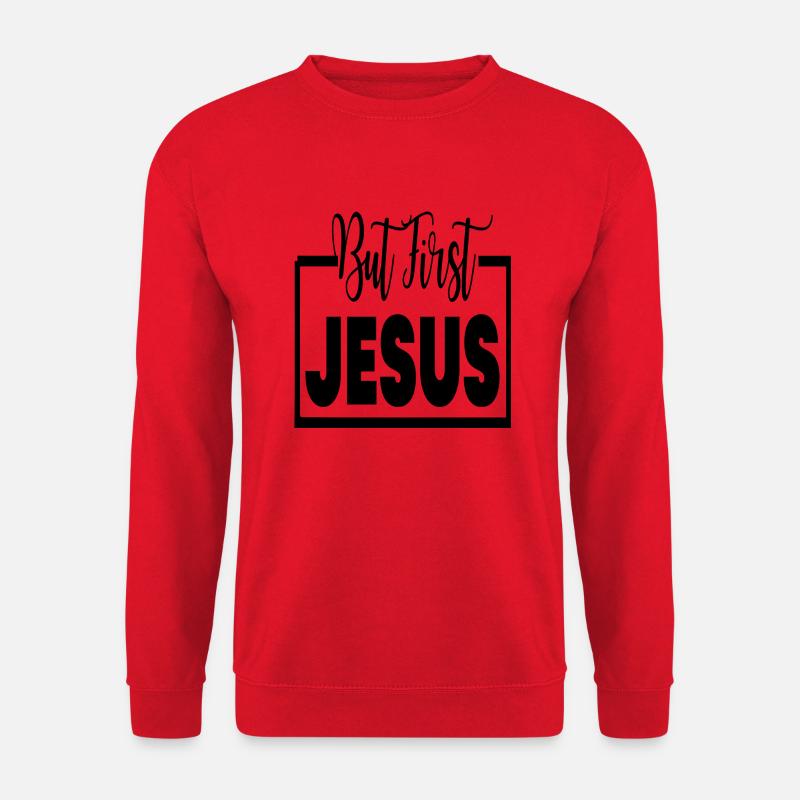 But first Jesus - Unisex Pullover - Rot