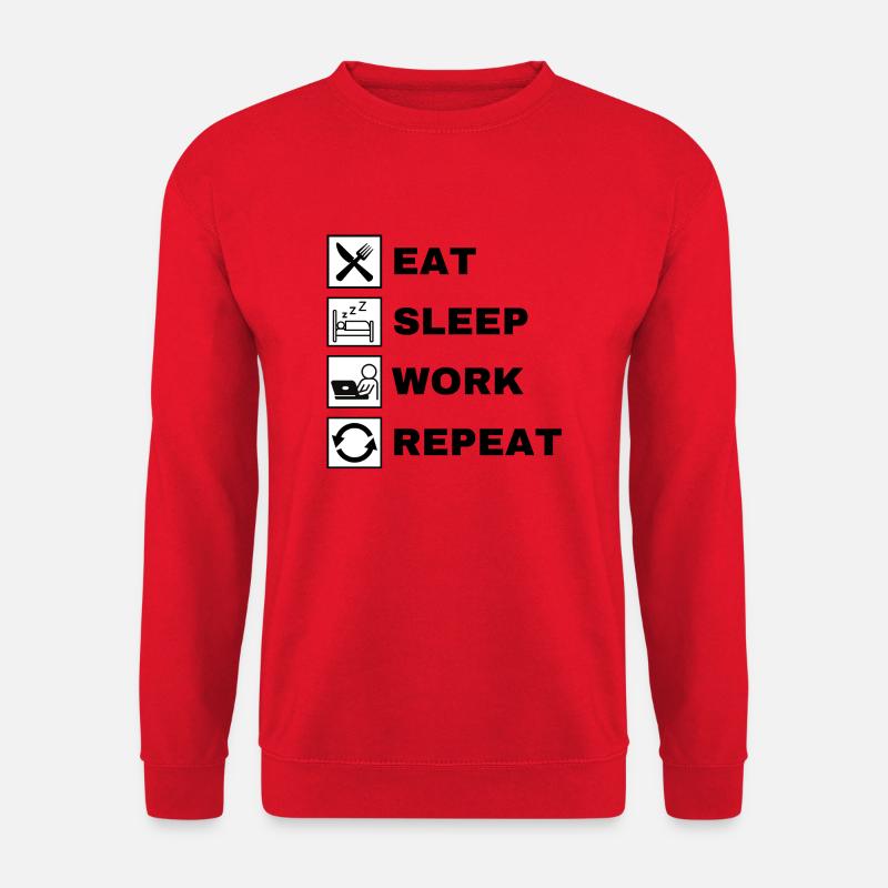 Eat Sleep Work Repeat - Unisex Pullover - Rot