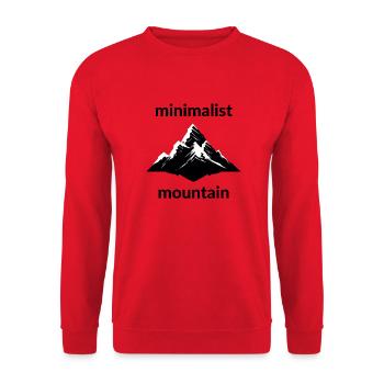 Minimalist Mountain - Unisex Pullover - Rot - Vorne - Alina (178cm) & Michal (187cm)