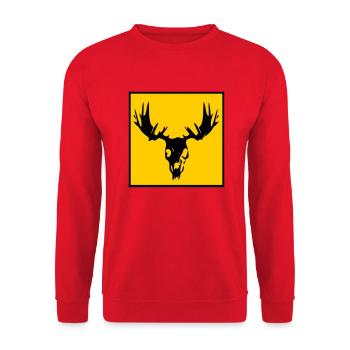 Saké d’orignal - Sweat-shirt Unisexe - rouge - Devant - Alina (178cm) & Michal (187cm)