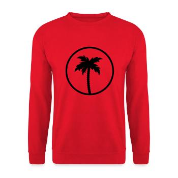 palm tree - Unisex Sweatshirt - red - Front - Alina (178cm) & Michal (187cm)