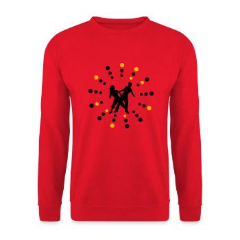 Dancing Dance Music - Unisex Pullover - Rot - Vorne - Alina (178cm) & Michal (187cm)