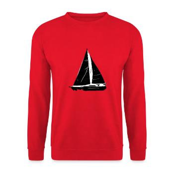 Segelsport Segelschiff Segeln Segler Segelboot - Unisex Pullover - Rot - Vorne - Alina (178cm) & Michal (187cm)