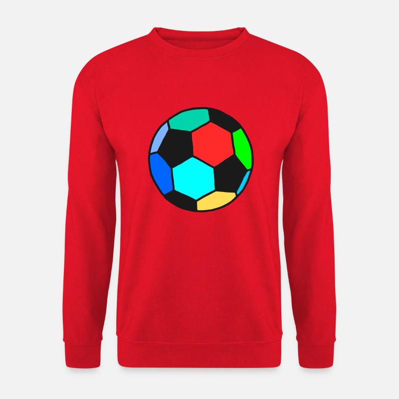 Fußball bunte Farben - Unisex Pullover - Rot