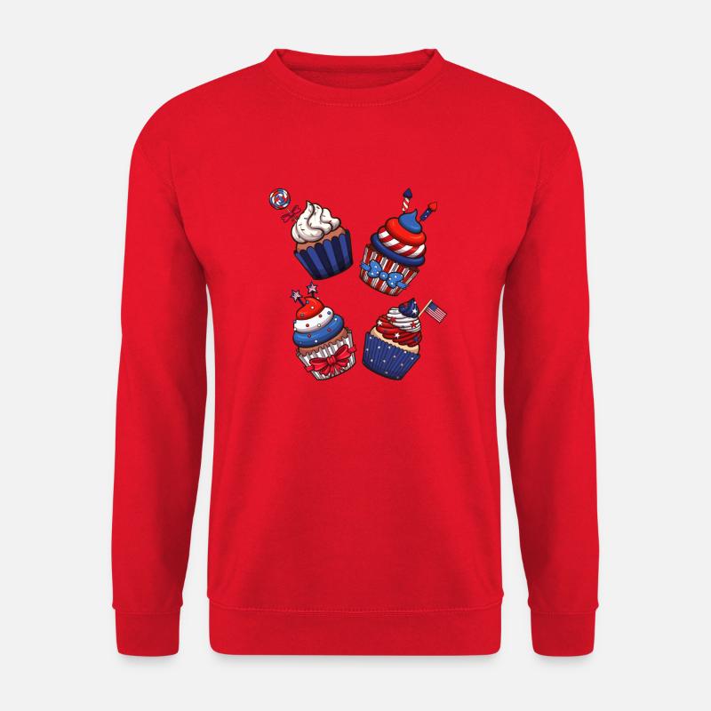 Cupcakes am 4. Juli - Unisex Pullover - Rot