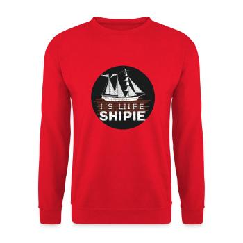 Design de navire avec slogan - Sweat-shirt Unisexe - rouge - Devant - Alina (178cm) & Michal (187cm)