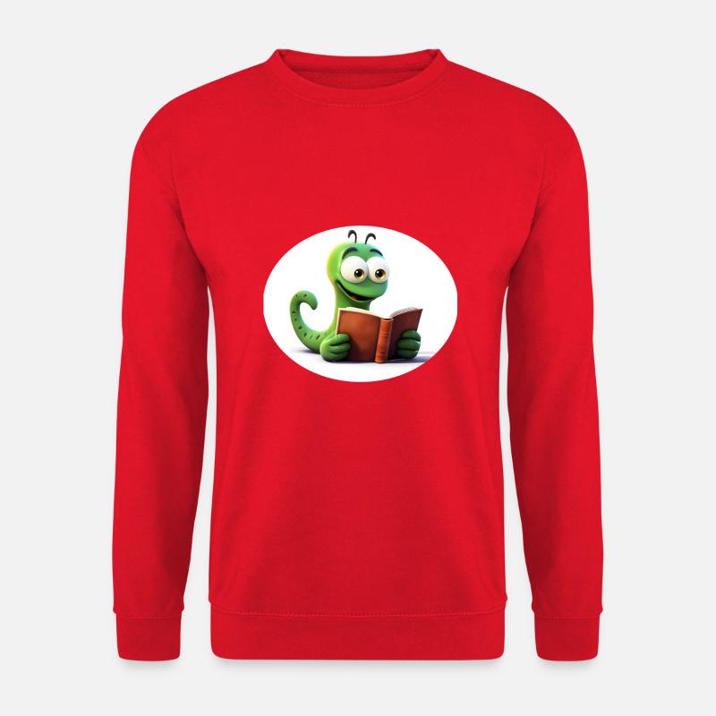 Bücherwurm - Unisex Pullover - Rot