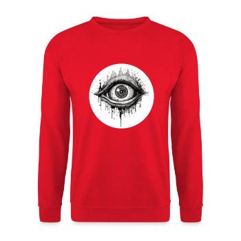 Oeil - Sweat-shirt Unisexe - rouge - Devant - Alina (178cm) & Michal (187cm)