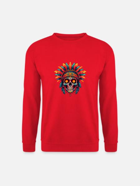 Aztec skull 002 - Unisex Sweatshirt - red
