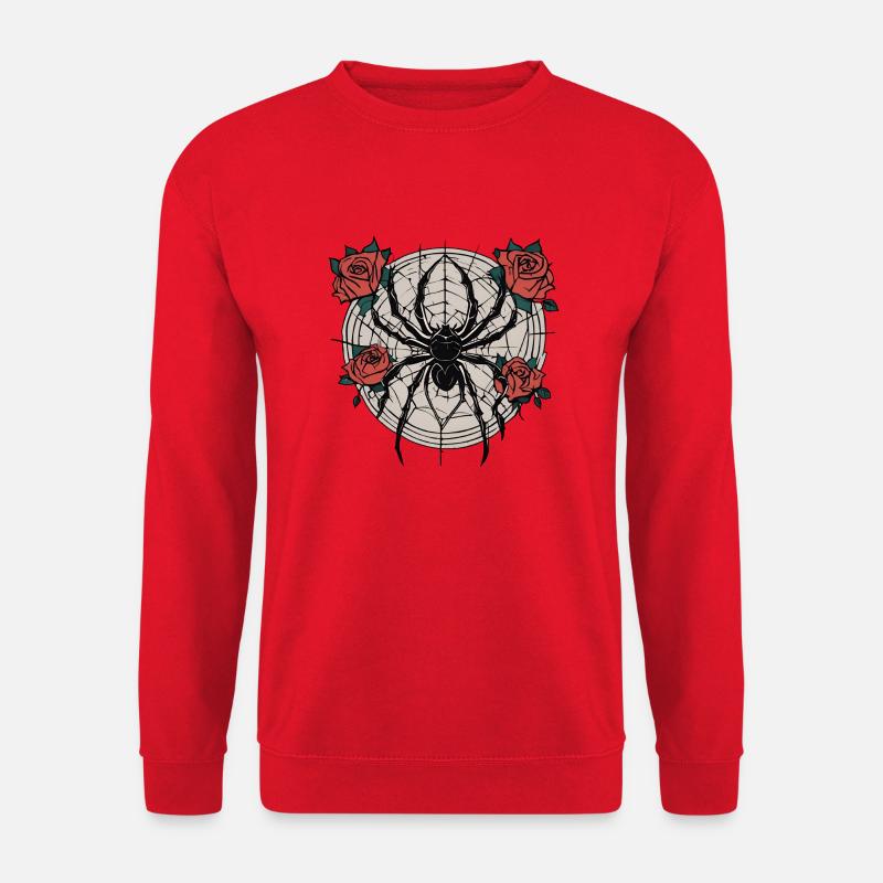 Spider / Web / Pet / Reptile / Eight-legged - Unisex Sweatshirt - red