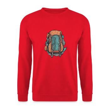 Sac à dos / Plein air / Voyage / Aventure / Randonnée - Sweat-shirt Unisexe - rouge - Devant - Alina (178cm) & Michal (187cm)