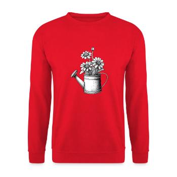 Blume Hobbygärtner Gärtner Geschenk Blumen Garten - Unisex Pullover - Rot - Vorne - Alina (178cm) & Michal (187cm)