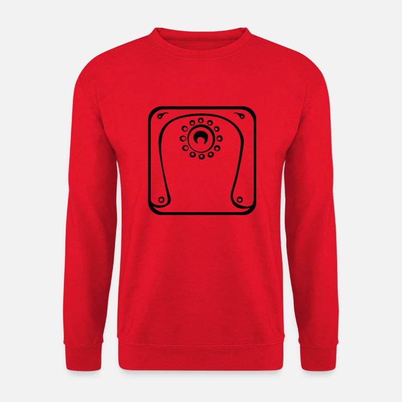 9 Kin Maya Mond BLK - Unisex Pullover - Rot