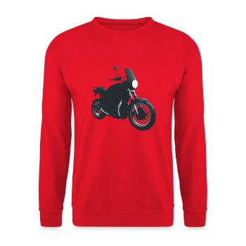 Motorcycle Motorcross Motorbike Fan Motorcyclist - Unisex Sweatshirt - red - Front - Alina (178cm) & Michal (187cm)