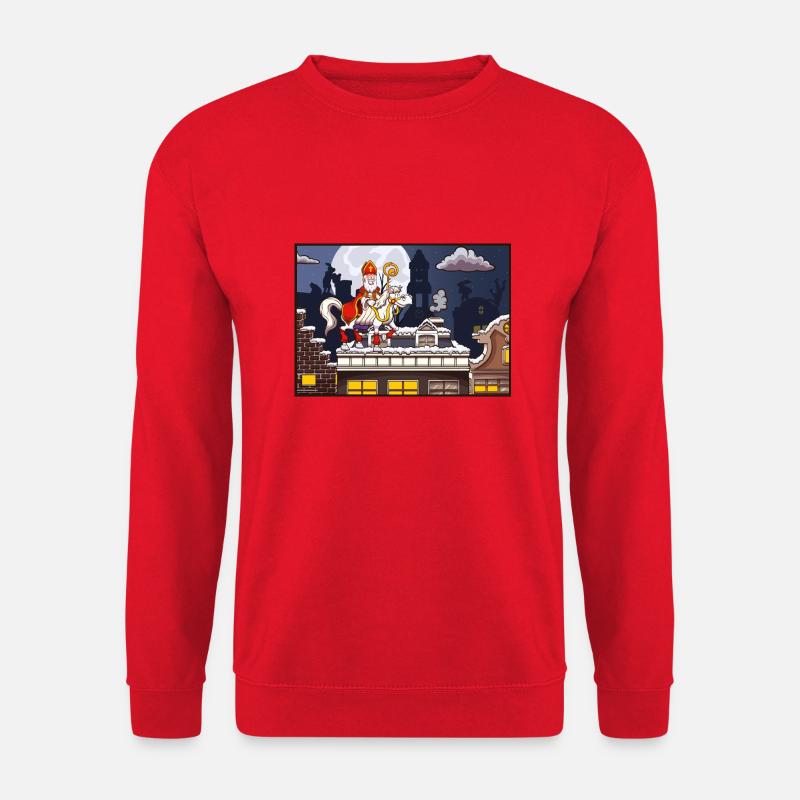 Heiliger Nikolaus am 5. Dezember - Unisex Pullover - Rot