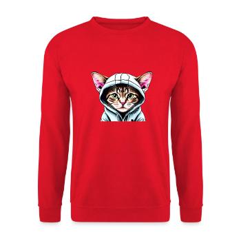 Kater Britisch Kurzhaarkatze Katzen Katzenbaby - Unisex Pullover - Rot - Vorne - Alina (178cm) & Michal (187cm)