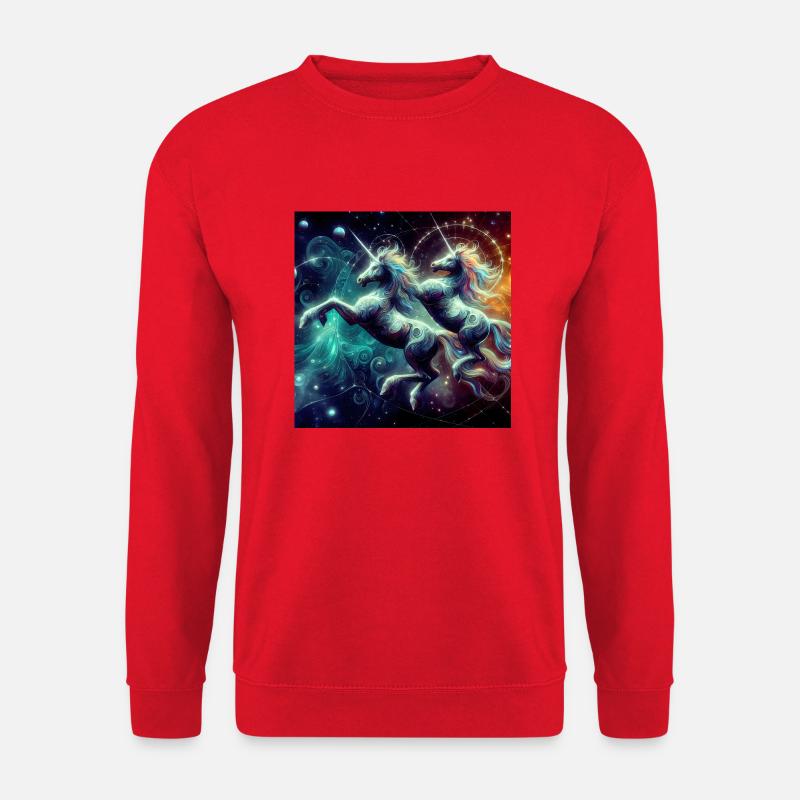 Doppel Einhorn Dystopisch - Unisex Pullover - Rot