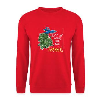 Paon coloré éclat drôle cadeau oiseau dire - Sweat-shirt Unisexe - rouge - Devant - Alina (178cm) & Michal (187cm)
