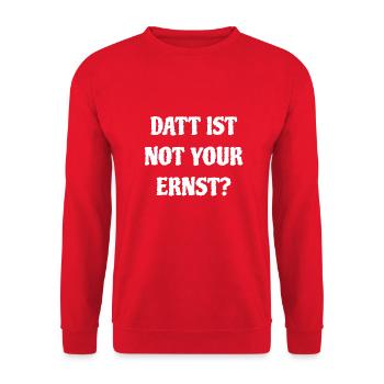 Ernst - Unisex Pullover - Rot - Vorne - Alina (178cm) & Michal (187cm)