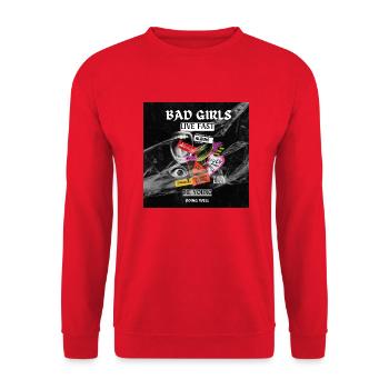 Bad Girls Die Young - Unisex Pullover - Rot - Vorne - Alina (178cm) & Michal (187cm)