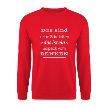 witzige lustige sprüche - Unisex Pullover - Rot - Vorne - Alina (178cm) & Michal (187cm)