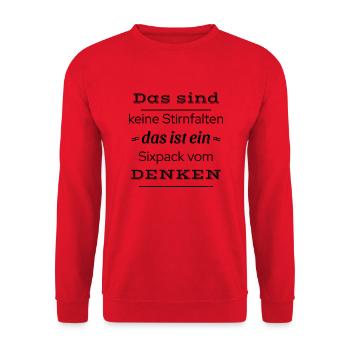 Witzige geschenkideen - Unisex Pullover - Rot - Vorne - Alina (178cm) & Michal (187cm)