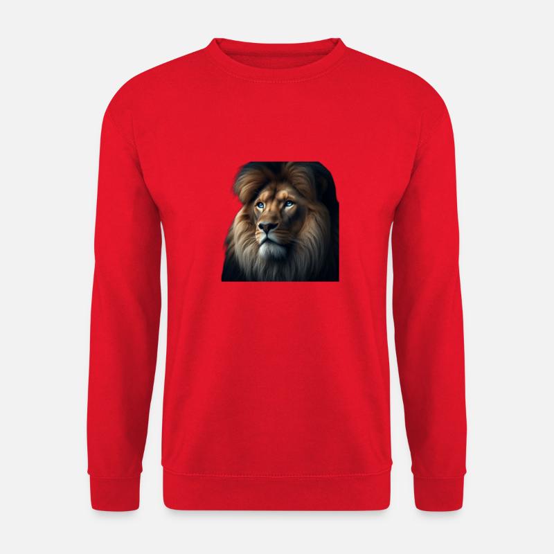 Majestätischer Löwe - Unisex Pullover - Rot