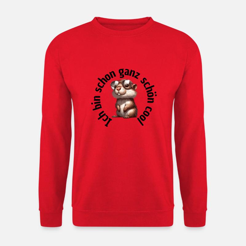 Süßer Biber mit coolen Spruch - Unisex Pullover - Rot