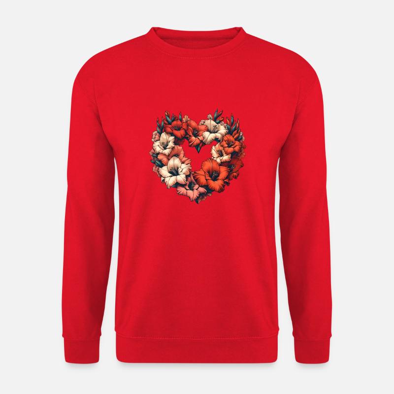 Gladiolenblüten - Unisex Pullover - Rot