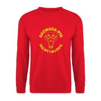 Georges 972 Martinique jaune - Sweat-shirt Unisexe - rouge - Devant - Alina (178cm) & Michal (187cm)