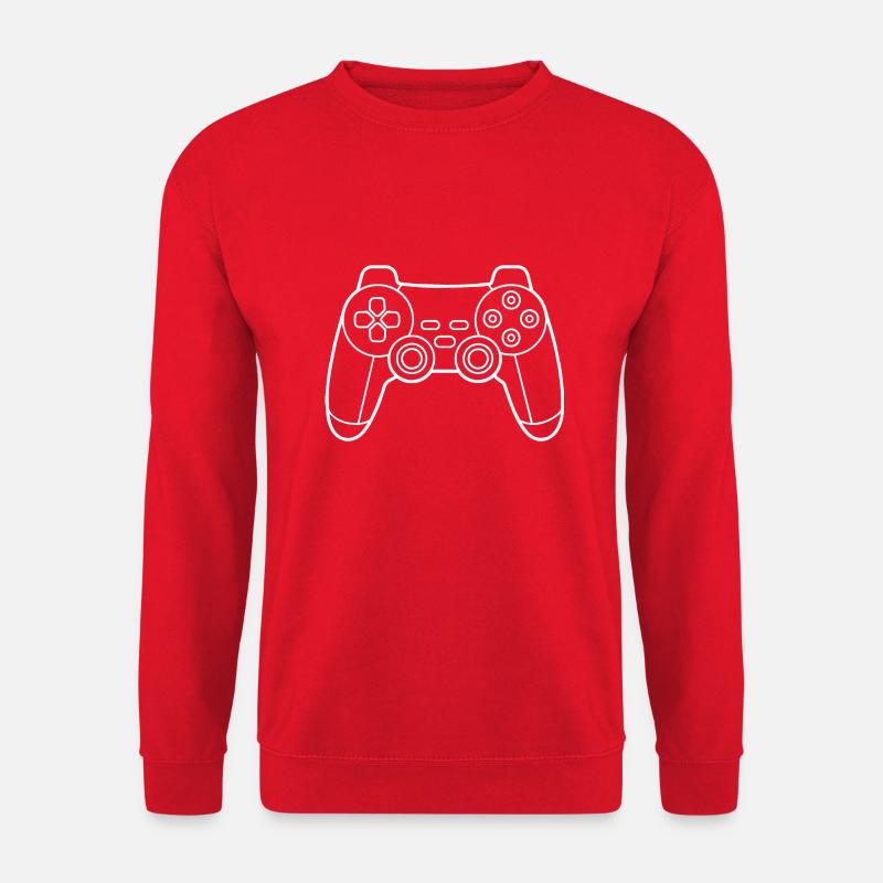Ein Gamecontroller in weiß - Unisex Pullover - Rot