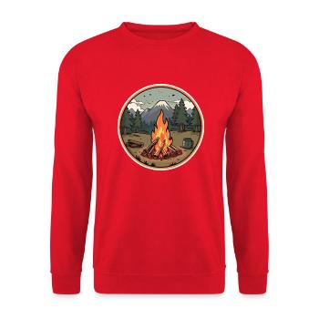 bushcraft - Unisex Pullover - Rot - Vorne - Alina (178cm) & Michal (187cm)