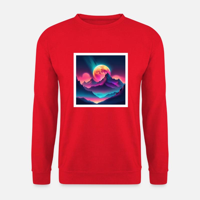 mystischer Mond - Unisex Pullover - Rot