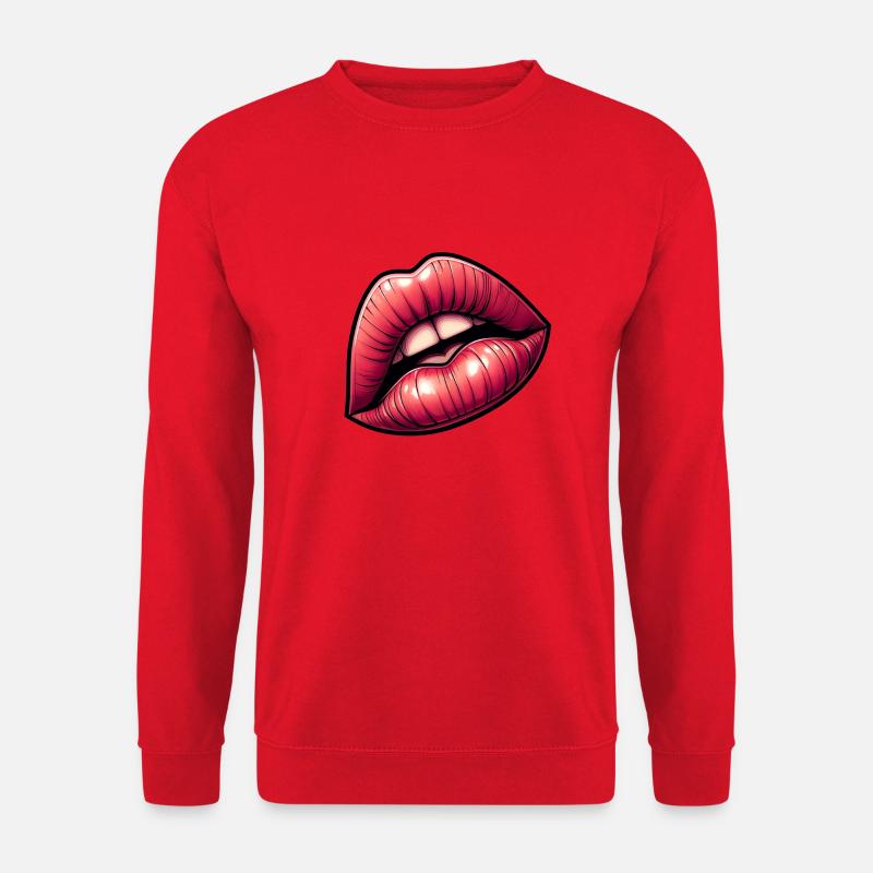 Red Lips - Intense Sensuality - Unisex Sweatshirt - red