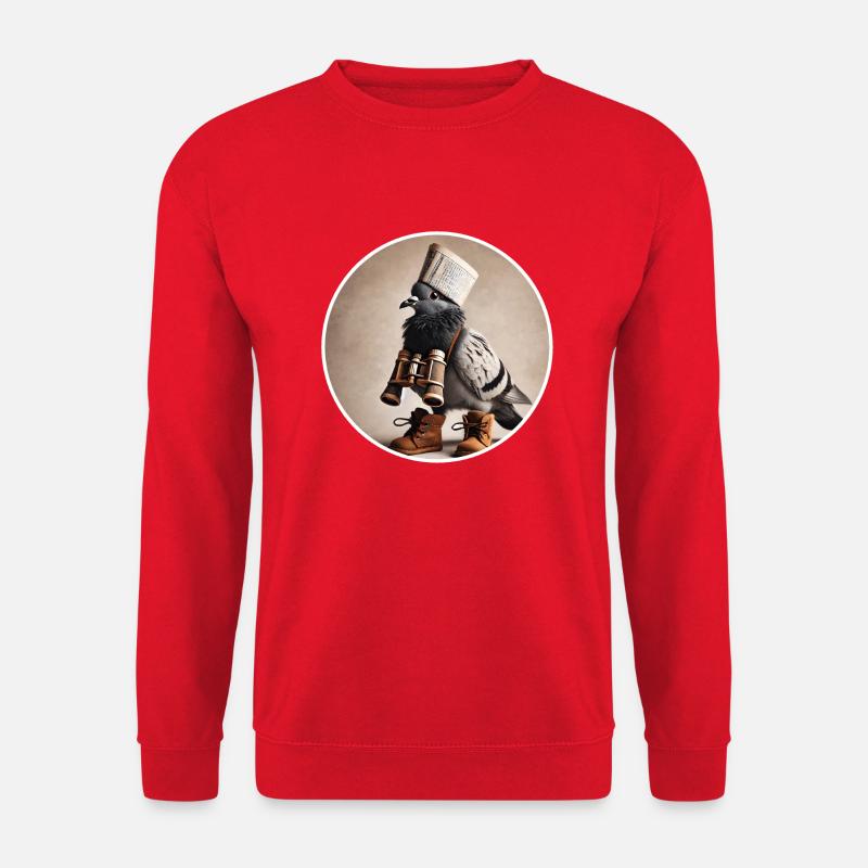 Taube als Jäger - Unisex Pullover - Rot