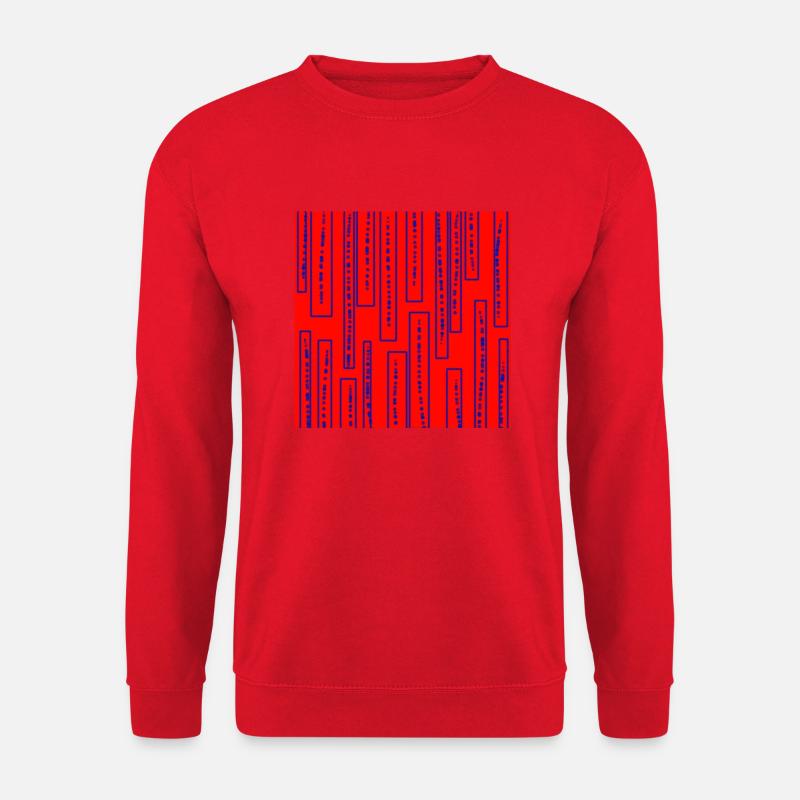 rot-blaues Design - Unisex Pullover - Rot