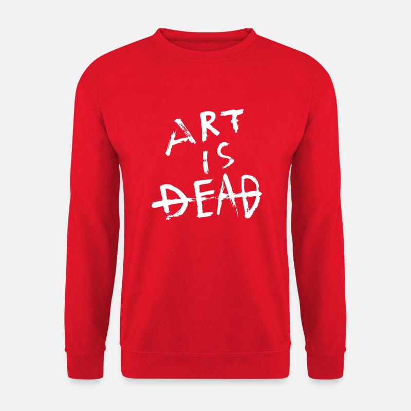 Art is dead - Weiß - Unisex Pullover - Rot