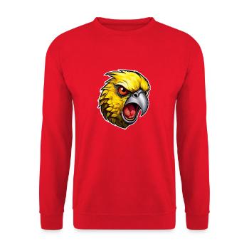 Animal sauvage en colère perruche combative - Sweat-shirt Unisexe - rouge - Devant - Alina (178cm) & Michal (187cm)