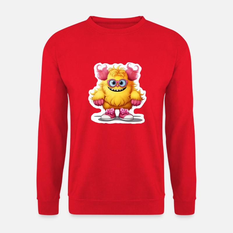 Gelbes Girly Monster - Unisex Pullover - Rot