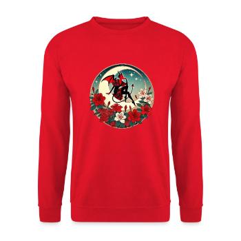 Pin-up diable - Sweat-shirt Unisexe - rouge - Devant - Alina (178cm) & Michal (187cm)