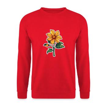 Fleurs - Sweat-shirt Unisexe - rouge - Devant - Alina (178cm) & Michal (187cm)