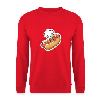 Cute kawaii hot dog - Unisex Sweatshirt - red - Front - Alina (178cm) & Michal (187cm)