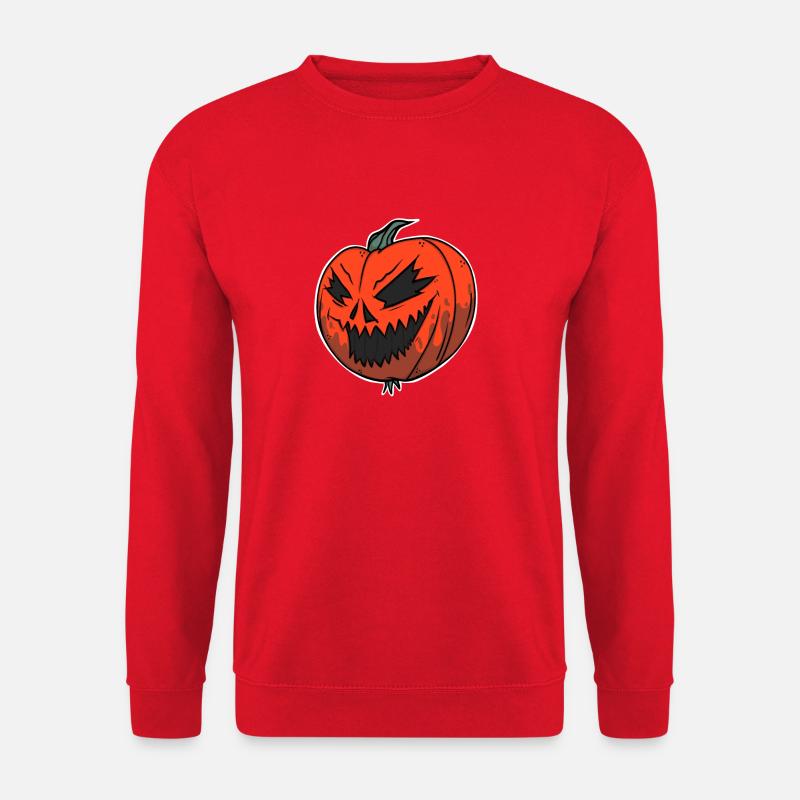 Spooky Halloween: The Evil Pumpkin - Unisex Sweatshirt - red