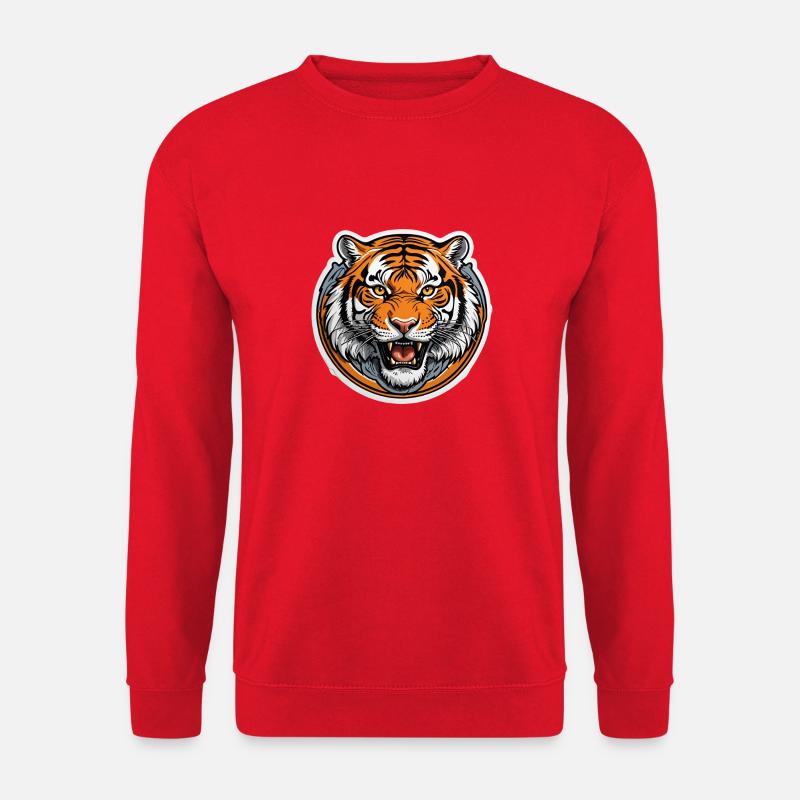 Dynamischer Tiger - Unisex Pullover - Rot