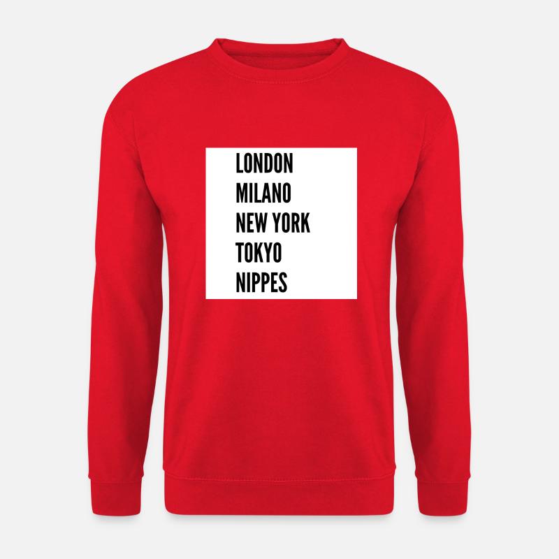 London Milano New York Tokyo Nippes - Unisex Pullover - Rot