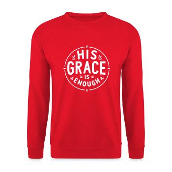 Sa Grâce suffit - Sweat-shirt Unisexe - rouge - Devant - Alina (178cm) & Michal (187cm)