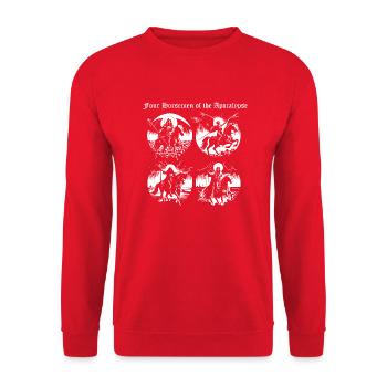 four horsemen of the apocalypse - Unisex Sweatshirt - red - Front - Alina (178cm) & Michal (187cm)