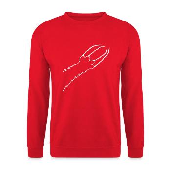 Chats, Griffes, Pattes, Pattes, Griffes, Griffures, Rayures - Sweat-shirt Unisexe - rouge - Devant - Alina (178cm) & Michal (187cm)