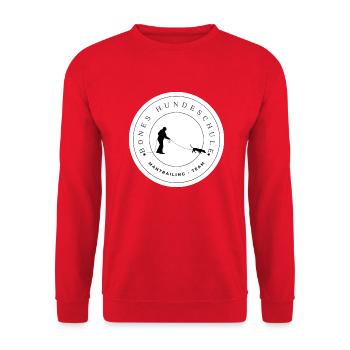 Bones Hundeschule Mantrailing Team - Unisex Pullover - Rot - Vorne - Alina (178cm) & Michal (187cm)