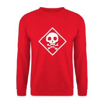 Crâne et os - Sweat-shirt Unisexe - rouge - Devant - Alina (178cm) & Michal (187cm)